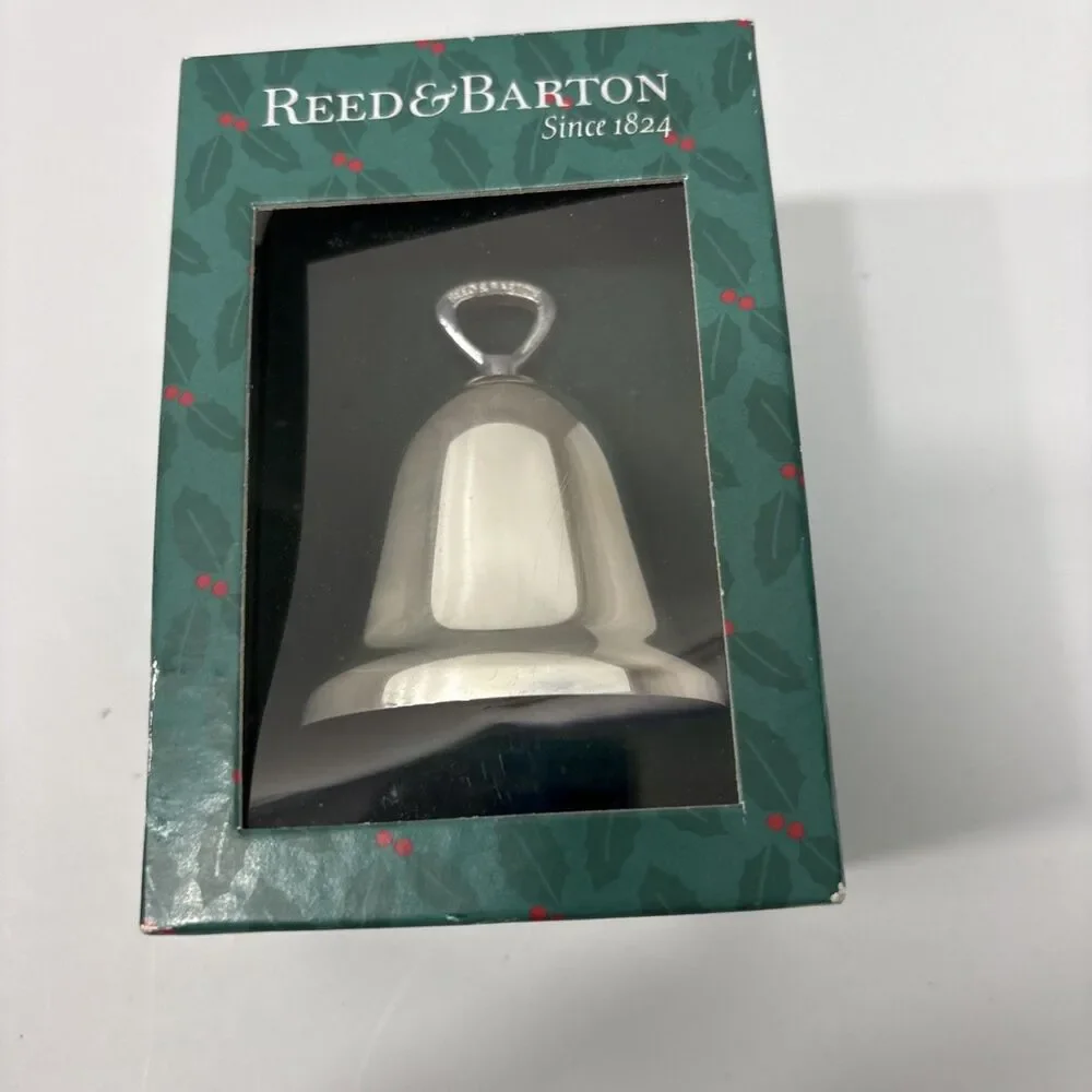 Reed and Barton Christmas Bell Silver Plated Bell Engraved 'Christmas' 2003 Box